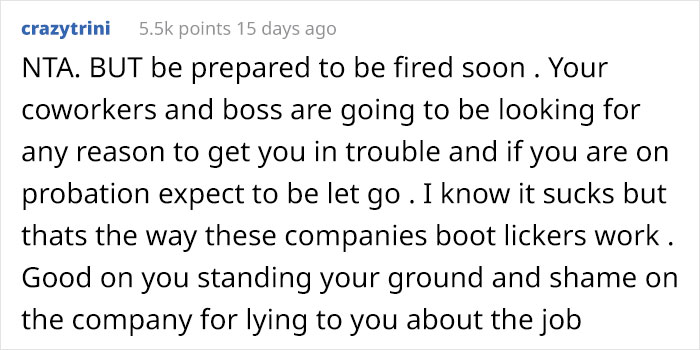 Woman Refuses To Go Beyond 9-5 For Her Salaried Position, Work Drama Ensues
