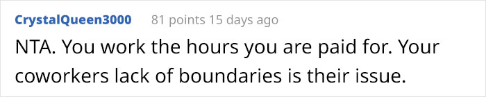 Woman Refuses To Go Beyond 9-5 For Her Salaried Position, Work Drama Ensues