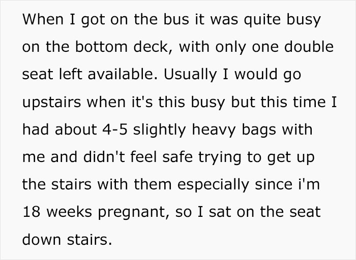 Entitled Old Lady Is Offended For Not Getting A Pregnant Mom's Bus Seat
