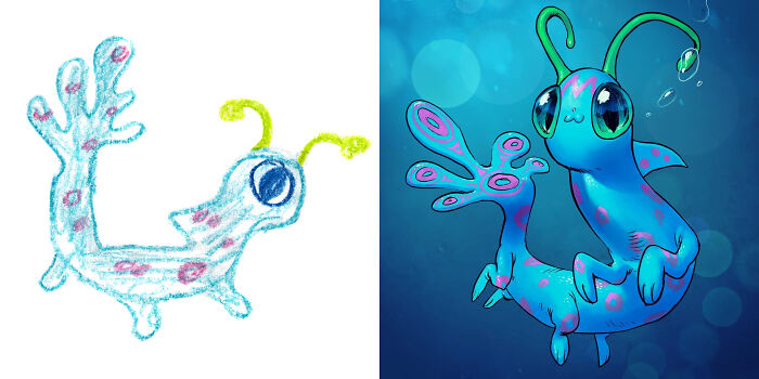 Propuesta de la niña artista Raelynn, fan art de @purperoni