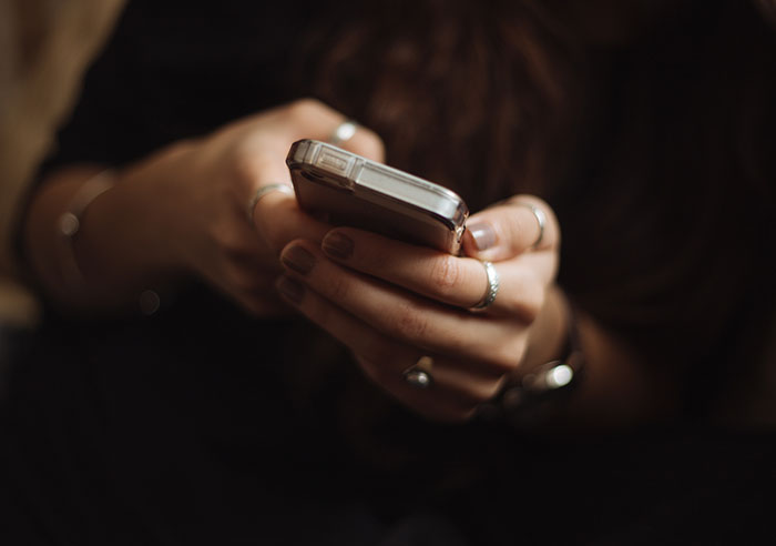 Person using smartphone