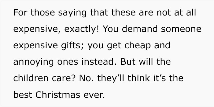 Family Maliciously Complies When Asked To Give Their Nieces And Nephews Expensive Gifts Family Maliciously Complies When Asked To Give Their Nieces And Nephews Expensive Gifts
