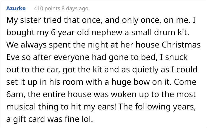 Family Maliciously Complies When Asked To Give Their Nieces And Nephews Expensive Gifts Family Maliciously Complies When Asked To Give Their Nieces And Nephews Expensive Gifts