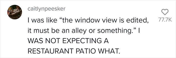 Lady Shows Tiktok How She Settled In An AirBnB Only To Discover Her Window Was A One-Way Mirror Into A Restaurant Lady Shows Tiktok How She Settled In An AirBnB Only To Discover Her Window Was A One-Way Mirror Into A Restaurant