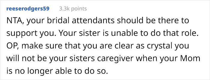 Mom Is Expecting Her Younger Daughter To Make Her Mentally Ill Daughter Her Bridesmaid, But The Bride-To-Be Can&rsquo;t See That Happening