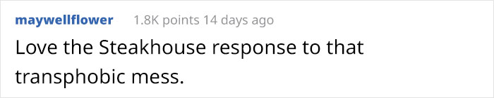 Restaurant Owner Shut Down Homophobic Karen With A Sharp Reply As She Insulted Their Waiter Who Belonged To The LGBTQ+ Community