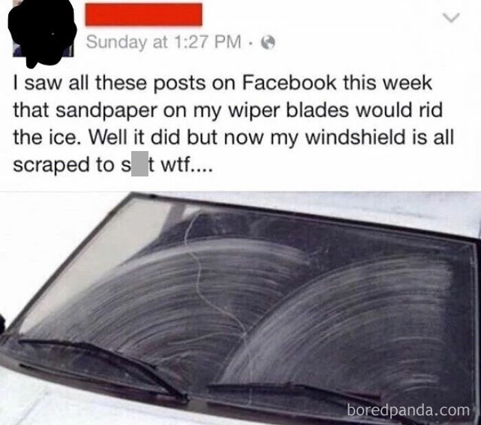 Sandpaper To The Windshield