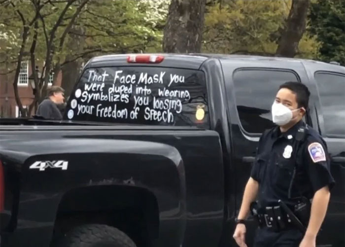 In Annapolis. The Look On The Cops Face