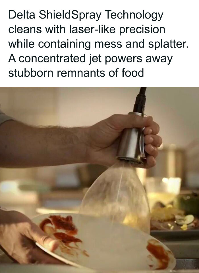 Shieldspray: Kitchen Jet Hose That Is Contained By A Shield Of Water