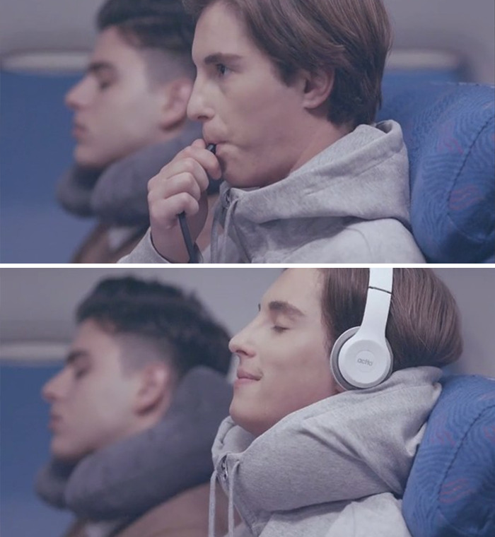 A Hoodie With Inflatable Neck Pillow