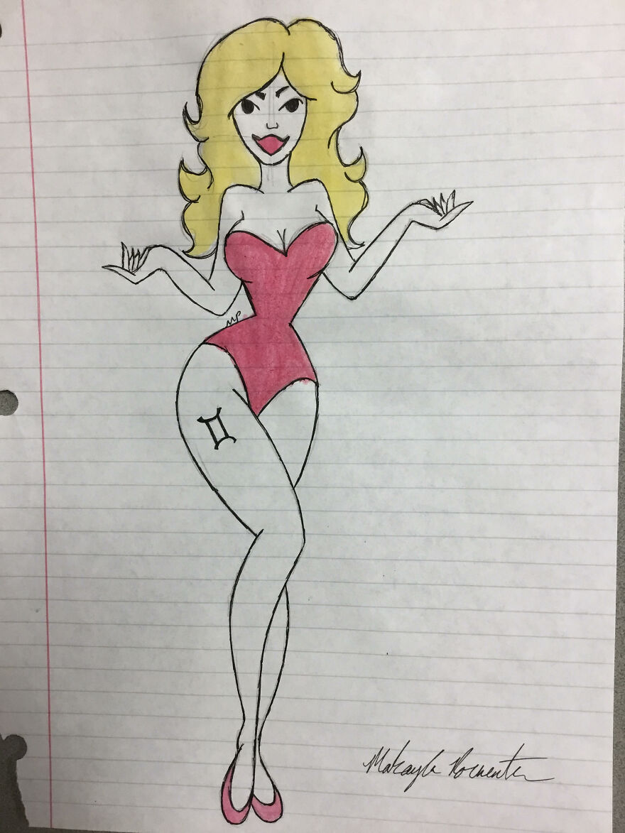 I Turned Five Of The Zodiac Signs Into Pin-Up Girls. And Slowly Got Worse At Drawing While Doing So. I Turned Five Of The Zodiac Signs Into Pin-Up Girls. And Slowly Got Worse At Drawing While Doing So.