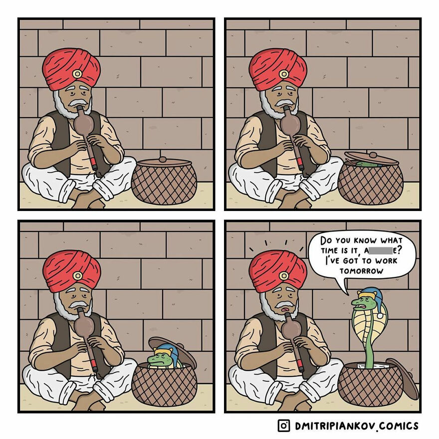 These Comics By This Russian Comedian Will Make The Day Of Those Who Like Dark Humor