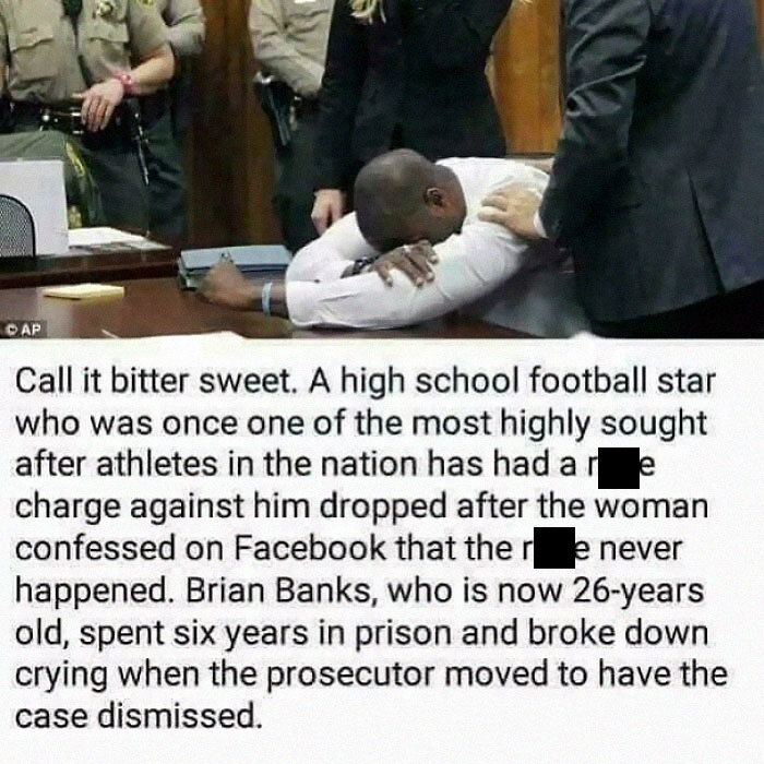 Man in courtroom emotional after false charge dropped, illustrating weird facts about the world and unexpected life perspectives.