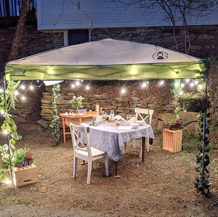 We Were Surprised By My Coworker Who Put Together This Dinner Date Table For Us, Complete With A Personalized Menu And Three Course Meal