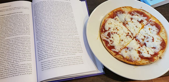 I Work At A Small Family Owned Italian Restaurant And My Boss Let's Me Study When We're Slow So He Brought Me A Small Pizza And Said "Snack While You Study"