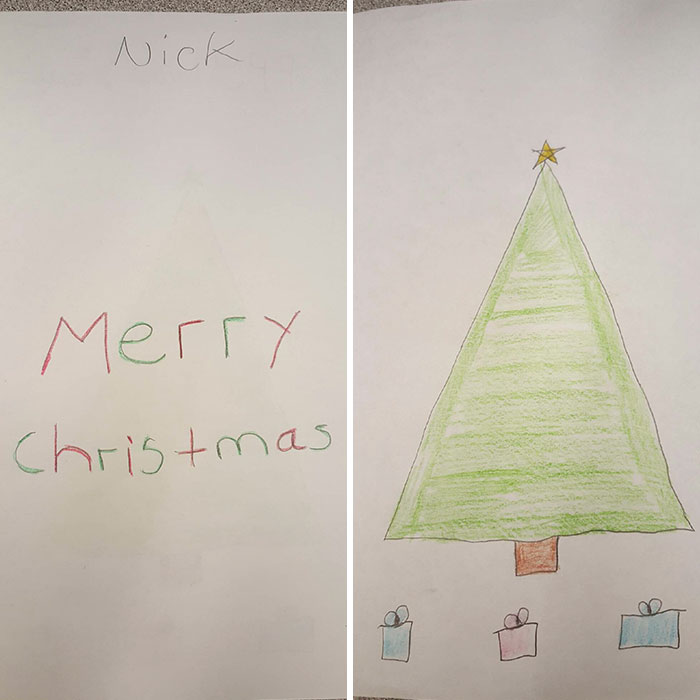 A Coworker Of Mine With Down Syndrome Makes Me A Card Every Christmas