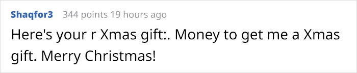 Husband Lashed Out At His Wife In Front Of His Family For Buying The Cheapest Thing On His Wishlist, Said She Ruined Christmas