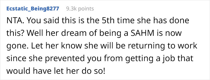 After His Pregnant Wife Ruined 5 Job Interviews For Him, Husband Puts His Foot Down And Says She&rsquo;ll Have To Get Back To Work After Giving Birth