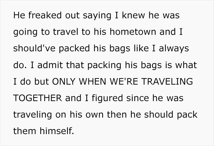 Woman Isn't Invited For Christmas With Husband’s Family Because Of Last Year's 'Negative Points', Drama Ensues When She Doesn't Pack Bags For Husband To Go Alone Woman Isn't Invited For Christmas With Husband’s Family Because Of Last Year's 'Negative Points', Drama Ensues When She Doesn't Pack Bags For Husband To Go Alone