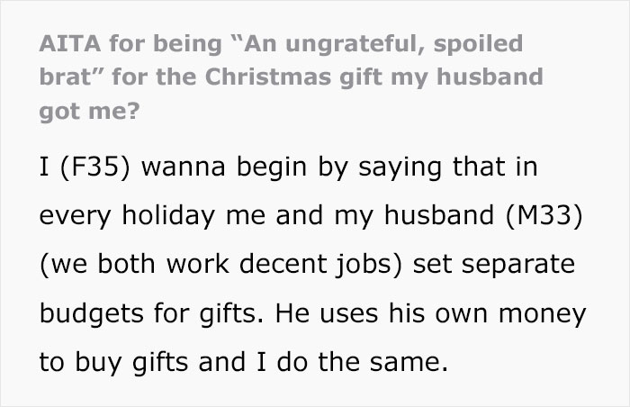 Wife Confronts Husband After Finding His Christmas Gift List And Discovering Hers Is The Cheapest Of The Bunch Wife Confronts Husband After Finding His Christmas Gift List And Discovering Hers Is The Cheapest Of The Bunch