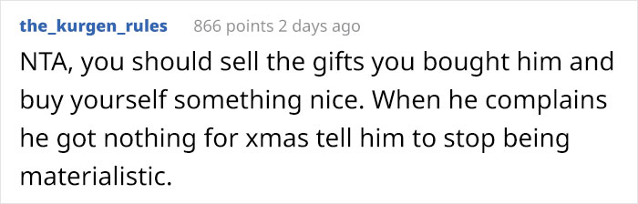 Breadwinner Wife Is Accused Of Being Materialistic After She Tells Her Husband She&rsquo;d Like A Small, Symbolic Christmas Gift
