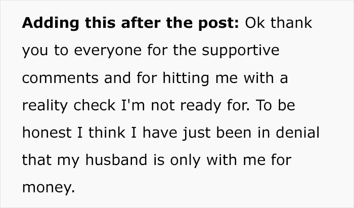 Breadwinner Wife Is Accused Of Being Materialistic After She Tells Her Husband She&rsquo;d Like A Small, Symbolic Christmas Gift