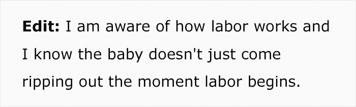 Pregnant Woman Is Shocked To Find Out What Protocol For Going Into Labor At Her Work Is, Wonders If It's Even Legal