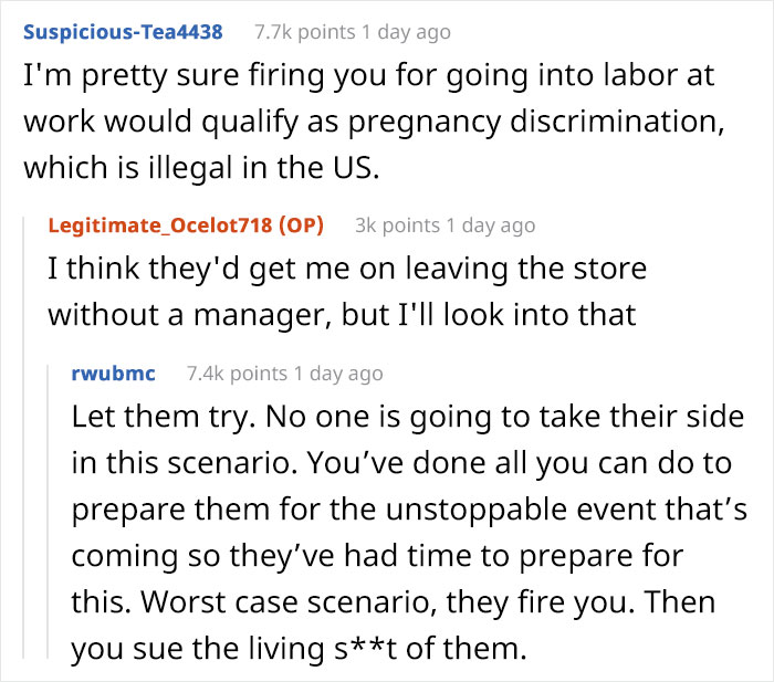 Pregnant Woman Is Shocked To Find Out What Protocol For Going Into Labor At Her Work Is, Wonders If It's Even Legal