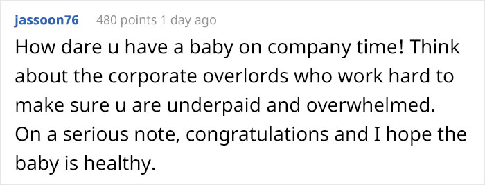 Pregnant Woman Is Shocked To Find Out What Protocol For Going Into Labor At Her Work Is, Wonders If It's Even Legal