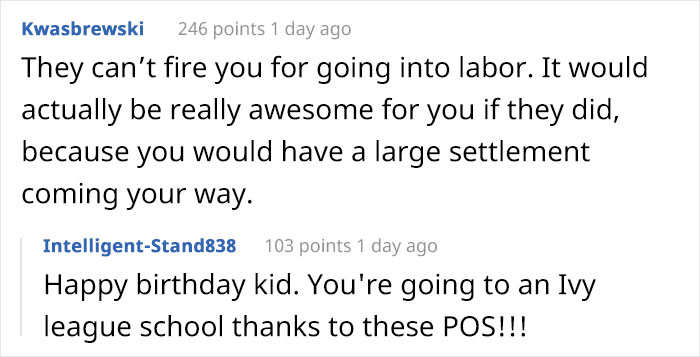 Pregnant Woman Is Shocked To Find Out What Protocol For Going Into Labor At Her Work Is, Wonders If It's Even Legal