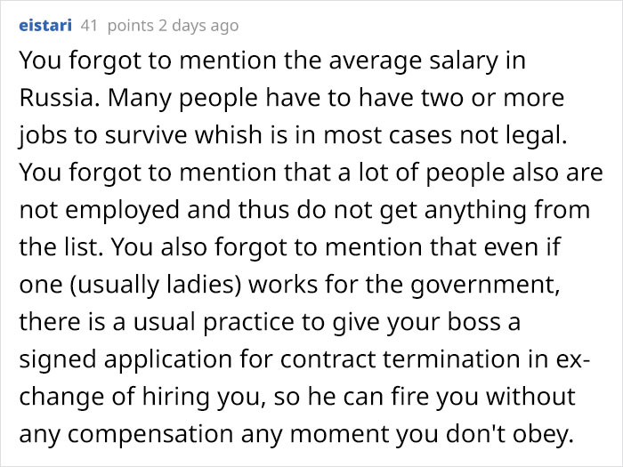 "From Russia With Love:" Shocked About Working Conditions In The USA, Person Lists What It's Like In Russia