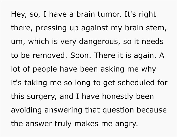 Woman With Brain Tumor Scared And Heartbroken Over The Fact She Can't Get It Removed Because Of Unvaccinated People Woman With Brain Tumor Scared And Heartbroken Over The Fact She Can't Get It Removed Because Of Unvaccinated People