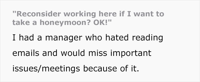 Employee Gets Refused 3 Weeks&rsquo; Time Off For Honeymoon, Cues Malicious Compliance That Gets His Manager Into Trouble