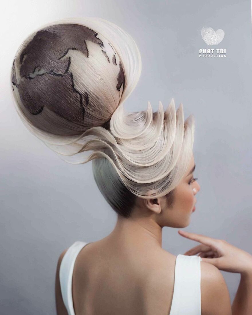 Vietnamese Hairdresser Creates Amazing Designs In The Shape Of Flowers (37 Pics)