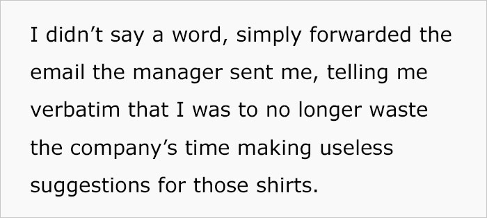 Manager Asks Lead Embroiderer To Stop Bugging Her With Quality Control Emails, Which Ends Up Costing The Company $10K Manager Asks Lead Embroiderer To Stop Bugging Her With Quality Control Emails, Which Ends Up Costing The Company $10K