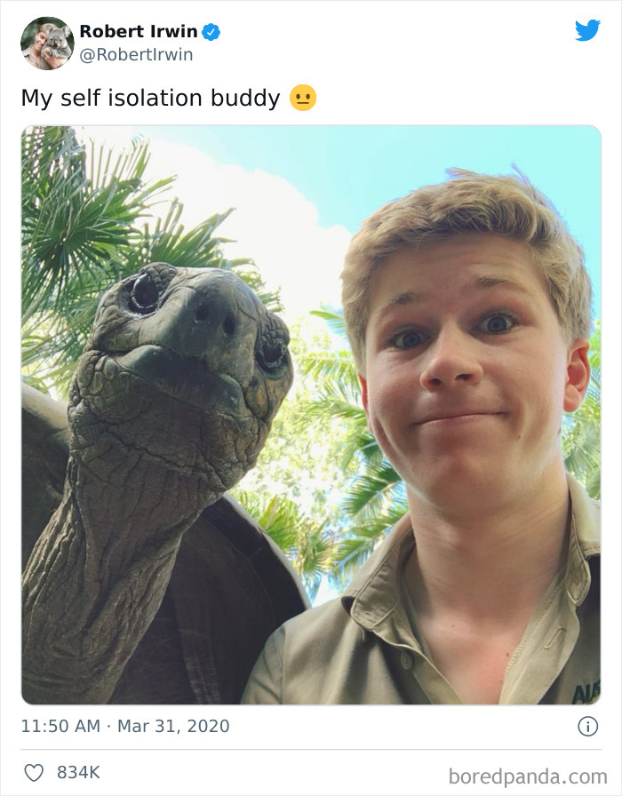 Crocodile Hunter Steve Irwin’s 16-Year-Old Son Robert Shared An Adorable Selfie With A Tortoise Named Igloo