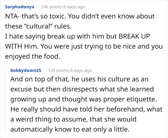 "Am I The Jerk For Eating At My Boyfriend's Family's Christmas Dinner?"