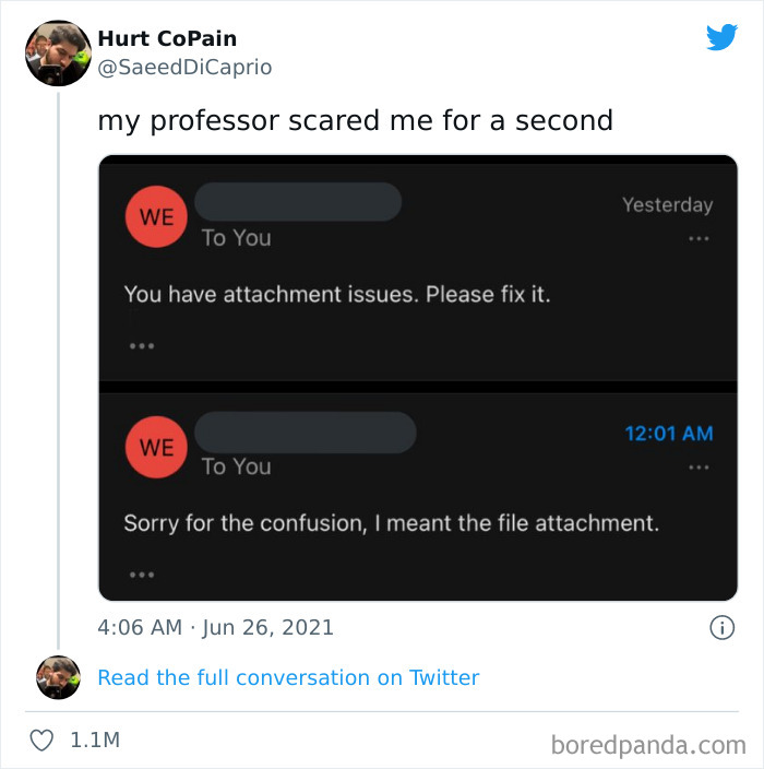 My Professor Scared Me For A Second