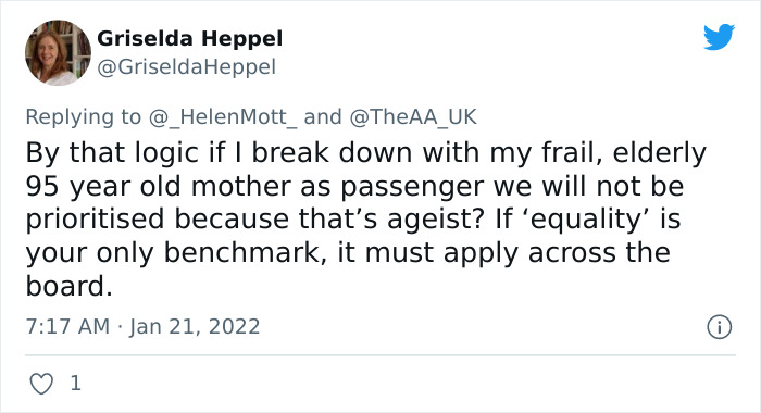 &ldquo;Equality&rdquo; Vs. &ldquo;Equity&rdquo; Twitter Debate Occurs After A Motoring Organization Revealed That They Don&rsquo;t Prioritize Lone Women Over Men