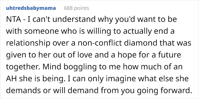 “AITA For Buying My Fiancée A Lab-Grown Diamond And Refusing To Exchange It For A Natural Stone?” “AITA For Buying My Fiancée A Lab-Grown Diamond And Refusing To Exchange It For A Natural Stone?”