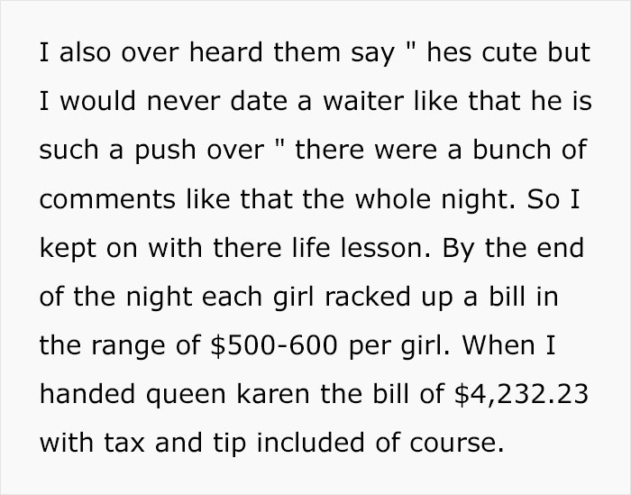 Karen Confuses The Restaurant Owner With A Waiter, Treats Him Like Garbage, Ends The Night With An Unexpected $4k Bill
