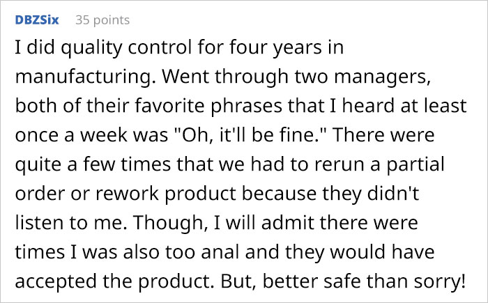 Manager Asks Lead Embroiderer To Stop Bugging Her With Quality Control Emails, Which Ends Up Costing The Company $10K Manager Asks Lead Embroiderer To Stop Bugging Her With Quality Control Emails, Which Ends Up Costing The Company $10K