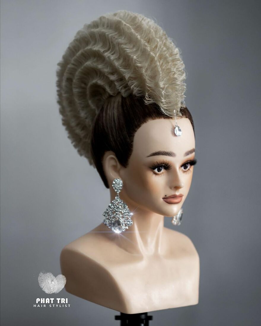 Vietnamese Hairdresser Creates Amazing Designs In The Shape Of Flowers (37 Pics)