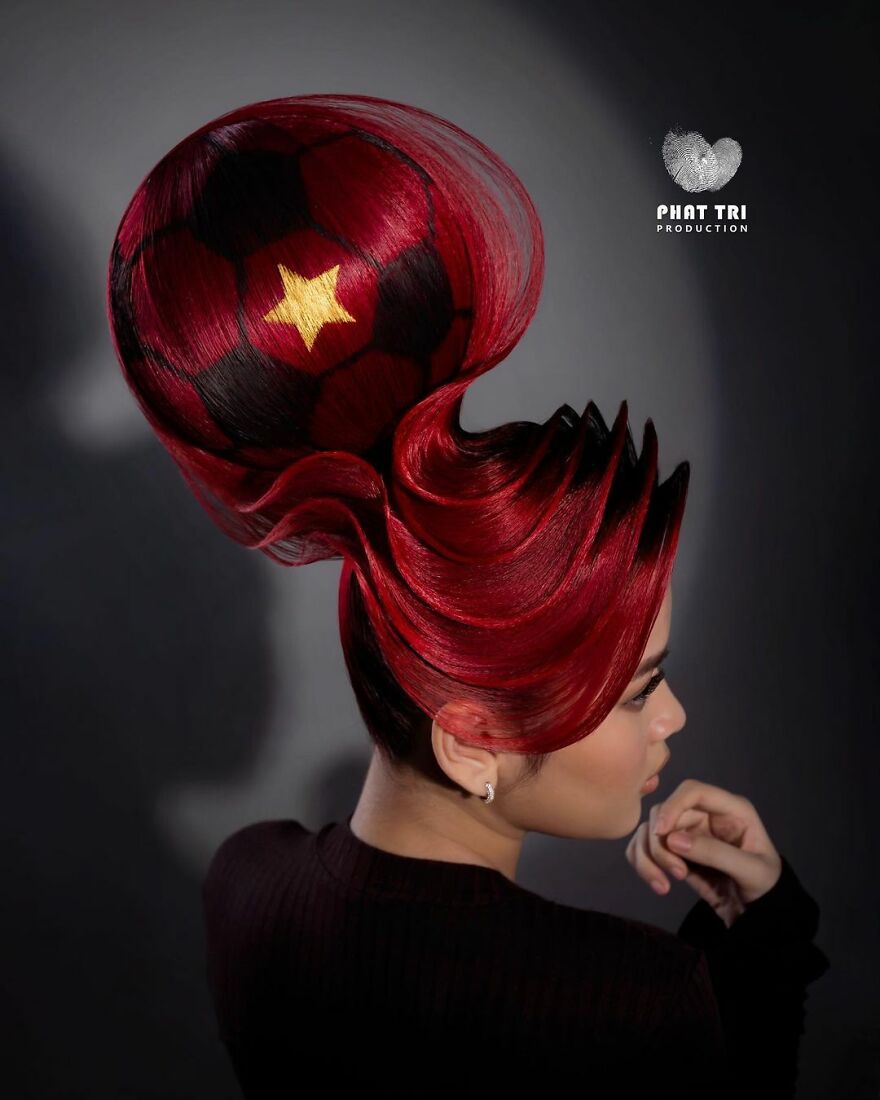 Vietnamese Hairdresser Creates Amazing Designs In The Shape Of Flowers (37 Pics)