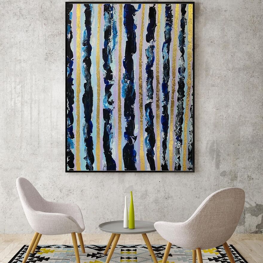 Seven Rays Abstract Painting Seven Rays Abstract Painting