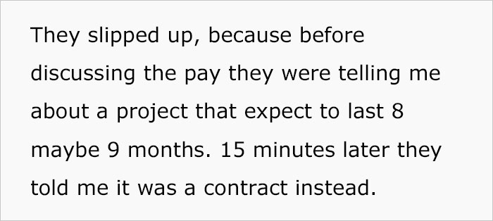 Engineer Is Fuming After The Hiring Team Changes His Promised Salary Of $40,000 To An $8/Hour Contract On The Interview Day Engineer Is Fuming After The Hiring Team Changes His Promised Salary Of $40,000 To An $8/Hour Contract On The Interview Day