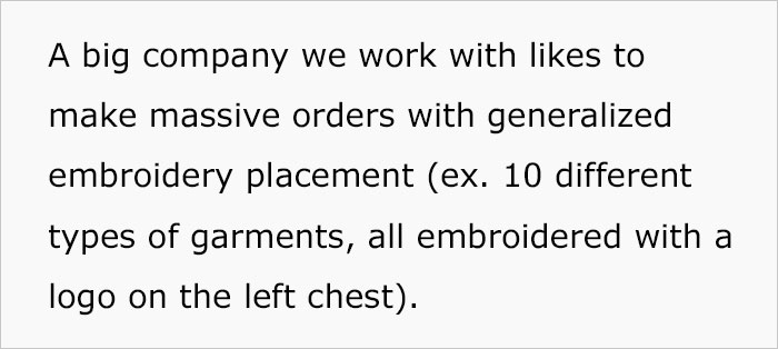 Manager Asks Lead Embroiderer To Stop Bugging Her With Quality Control Emails, Which Ends Up Costing The Company $10K Manager Asks Lead Embroiderer To Stop Bugging Her With Quality Control Emails, Which Ends Up Costing The Company $10K