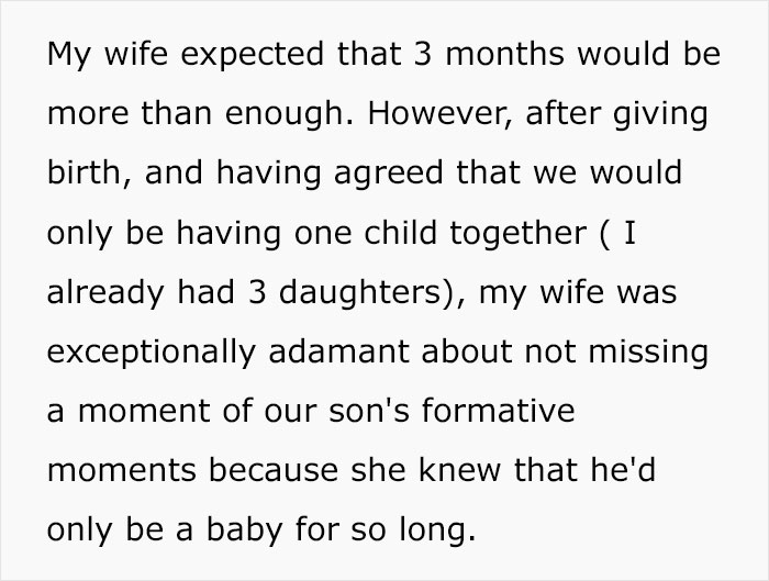 "AITA For Allowing My Wife To Extend Her Maternity Leave At My Company But Not One Of My Other Employees?" "AITA For Allowing My Wife To Extend Her Maternity Leave At My Company But Not One Of My Other Employees?"