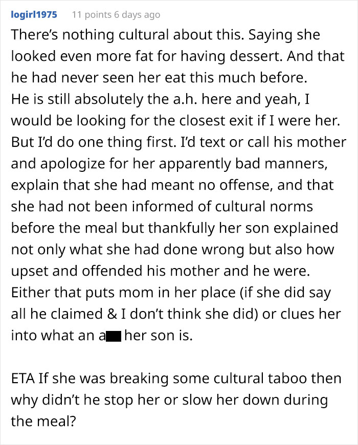 "Am I The Jerk For Eating At My Boyfriend's Family's Christmas Dinner?"