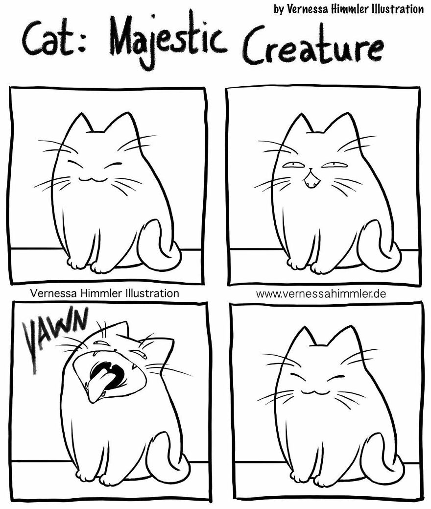 Illustrator Shares Her Daily Life With Two Cats In Fun Comic